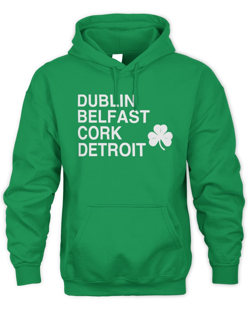 Dublin Belfast Cork Detroit Green Hoodie