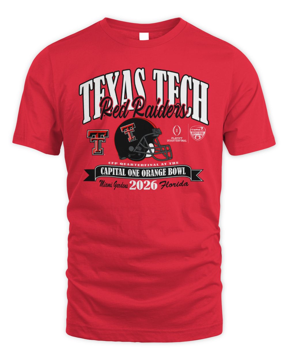 Blue 84 Red Texas Tech Red Raiders College Football Playoff 2026 Orange Bowl T-Shirt