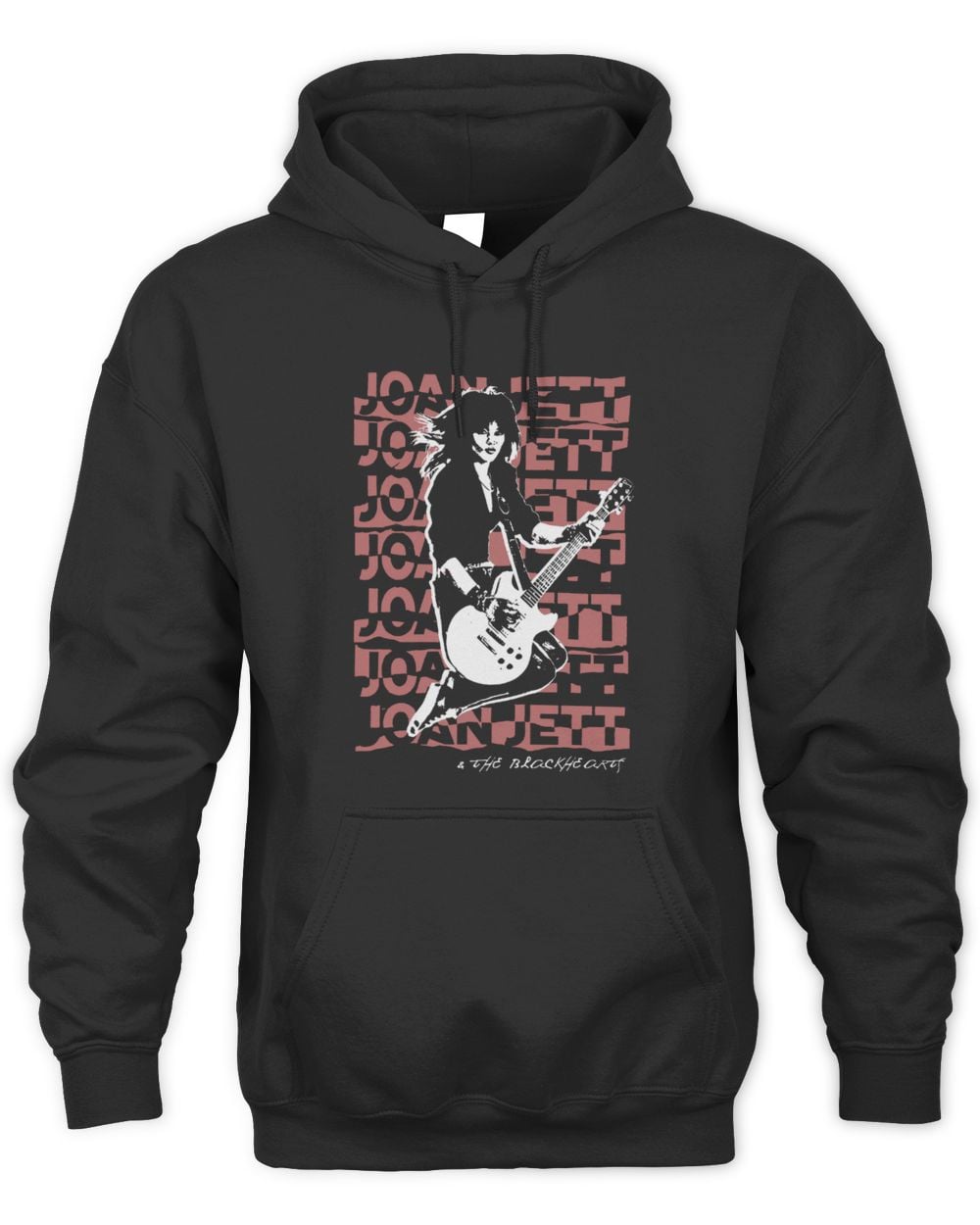 Joan Jett Store Jumping Joan Guitar Rips Hoodie Sweatshirt