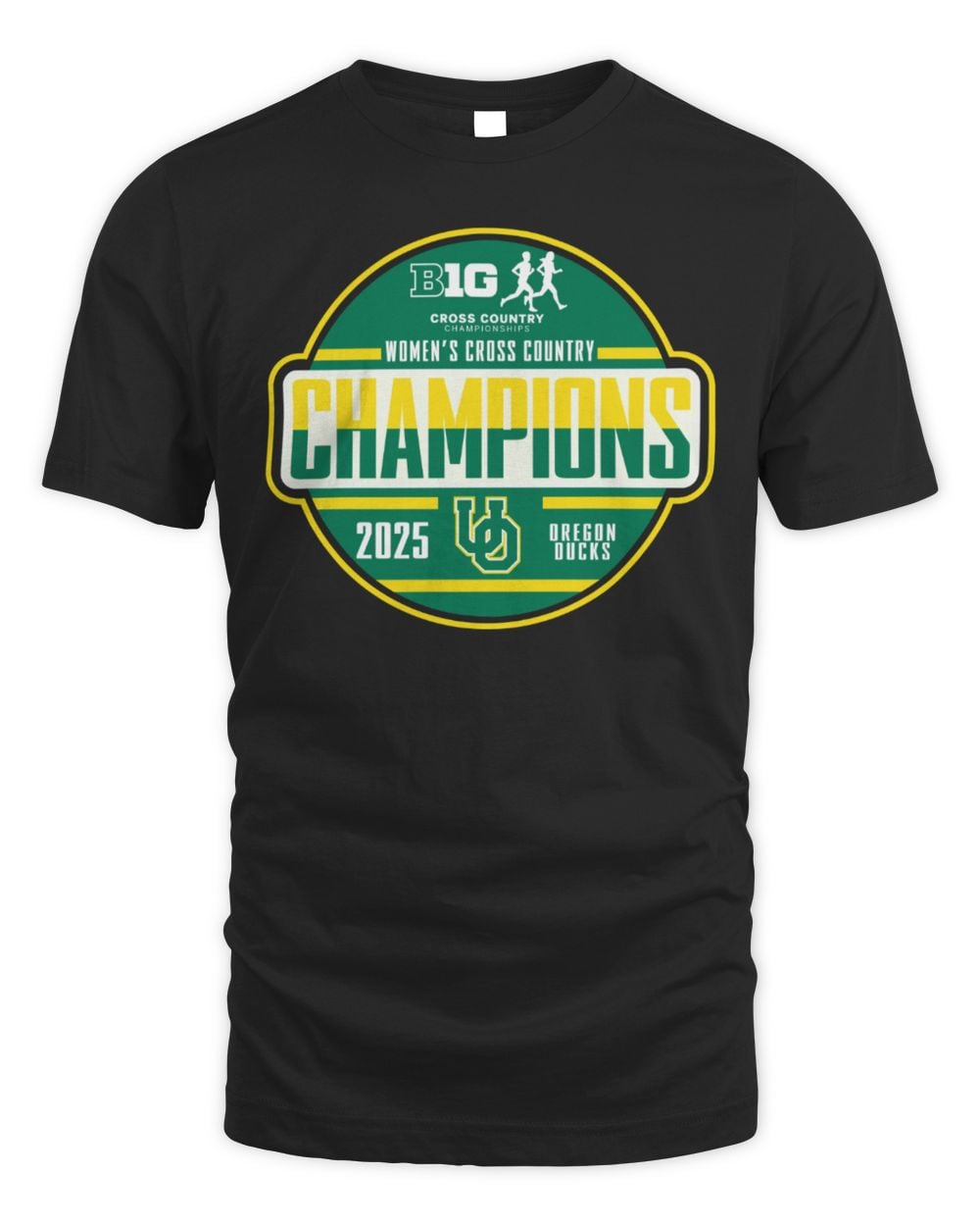 Oregon Ducks Big Ten Womens Cross Country Champions Short Sleeve T Shirt
