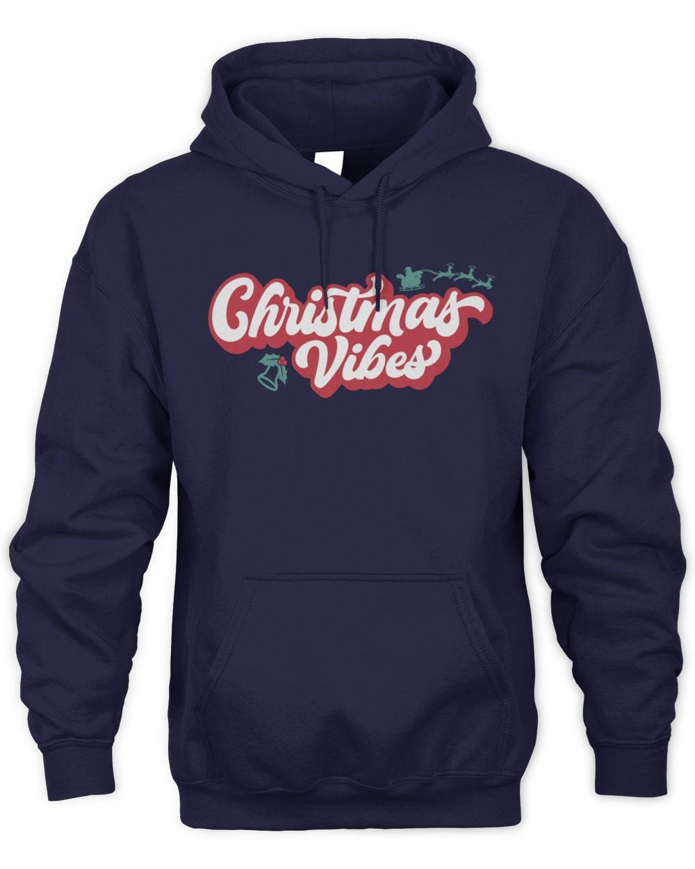 Navy Christmas Vibes Hoodie Sweatshirt